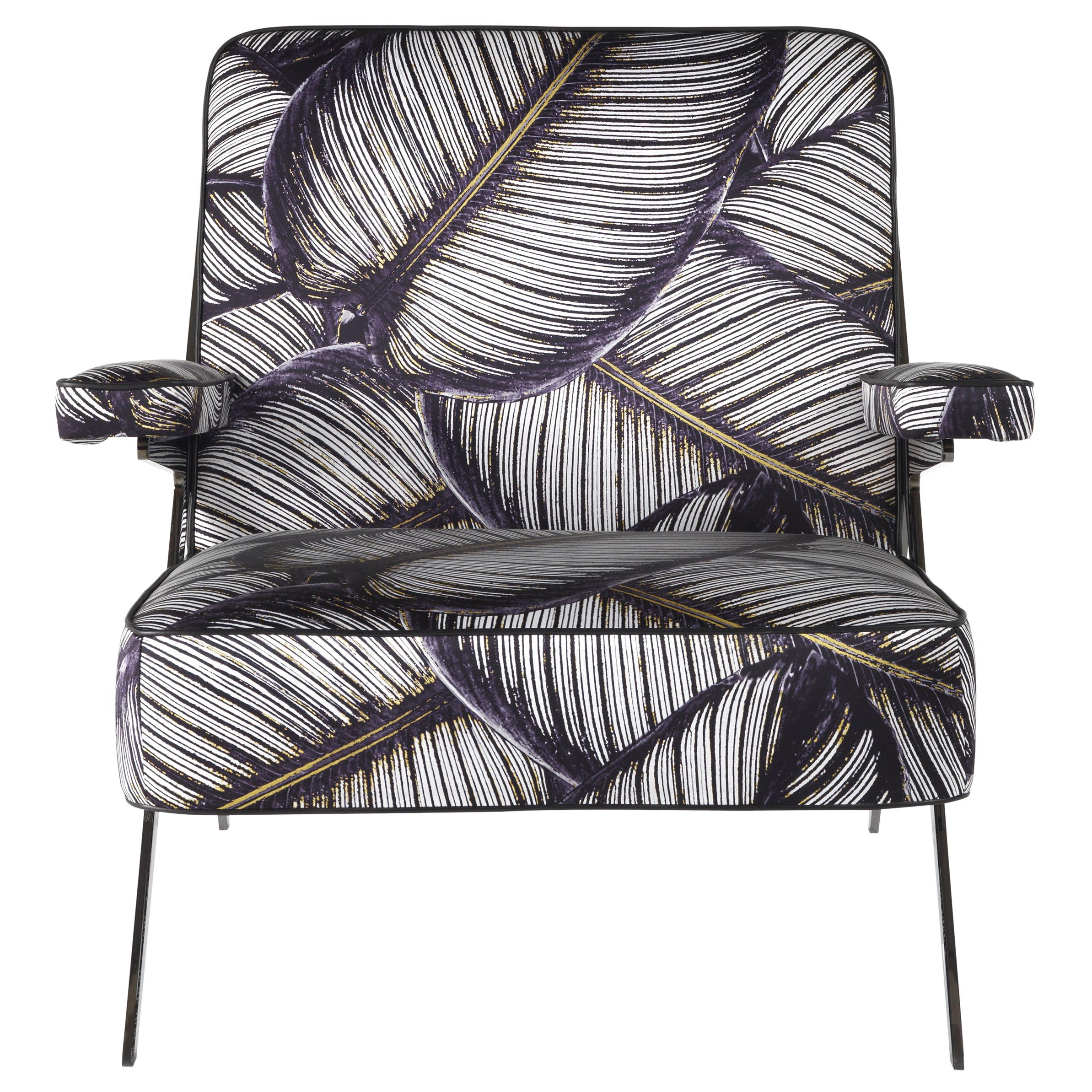 21st Century Fiji Armchair in Fabric by Roberto Cavalli Home Interiors  For Sale