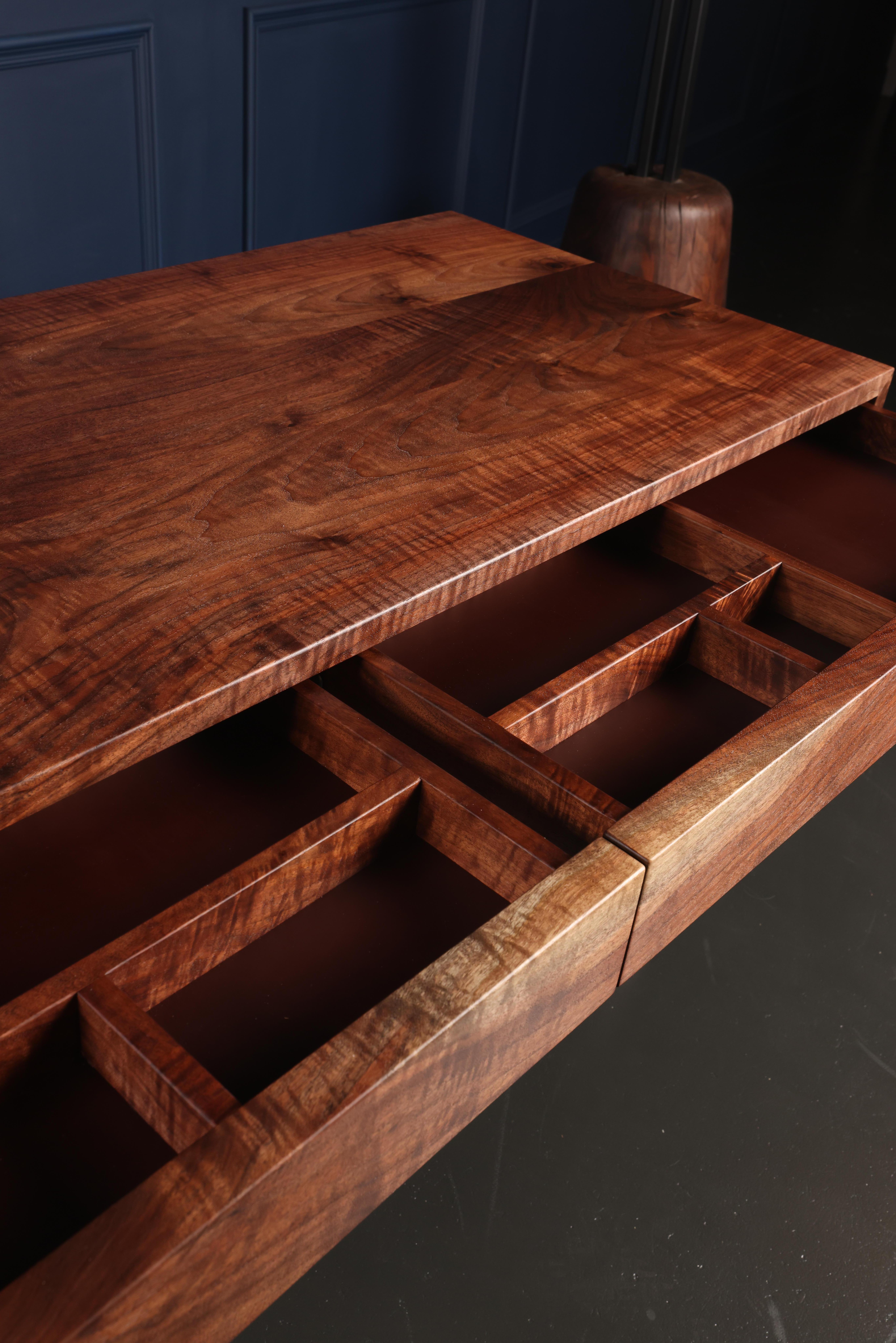 FIJN Desk in Solid Oregon Black Walnut In New Condition In Calgary, CA