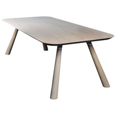 Mesa de Comedor FIJN en Roble Blanco Macizo, en Stock