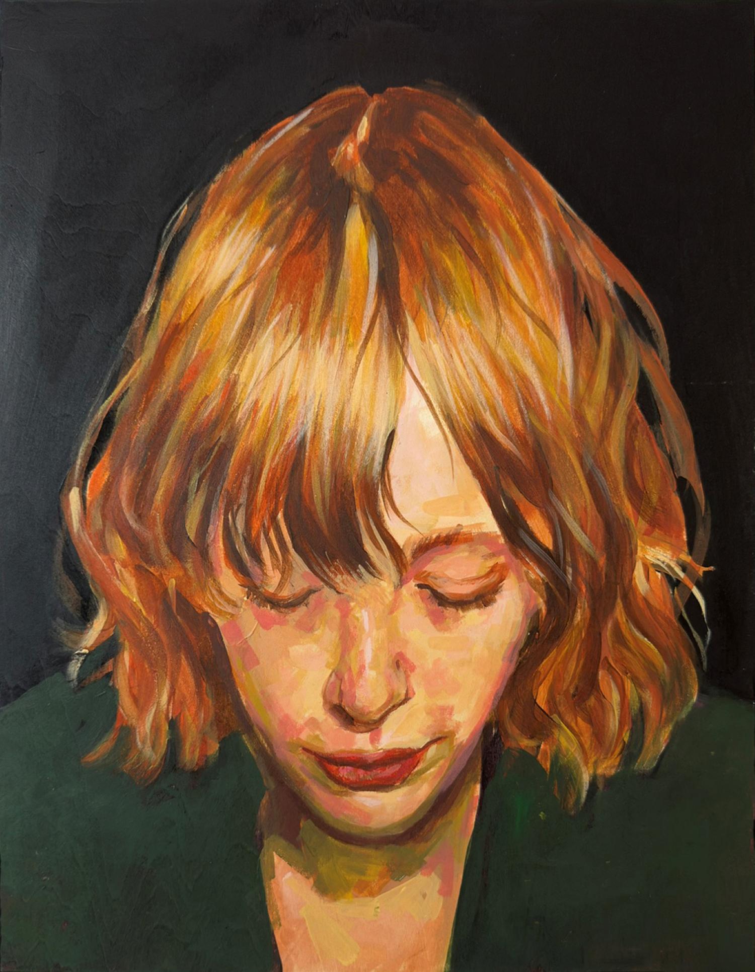 "At The Verde River" (2024) di Fikriye Oz è un dipinto a olio su legno originale e fatto a mano che raffigura un ritratto ravvicinato di una donna dai capelli rossi.


Fikriye Oz è una pittrice rappresentativa di Istanbul, Turchia. Ha conseguito