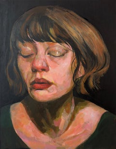 "En el río Verde-Dos veces" (2024) de Fikriye Oz, Pintura al óleo original, Retrato