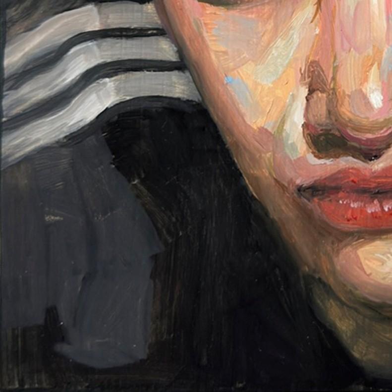 „Last Nights Dream“ (2024) von Fikriye Oz, Original-Ölgemälde, weibliches Porträt im Angebot 5