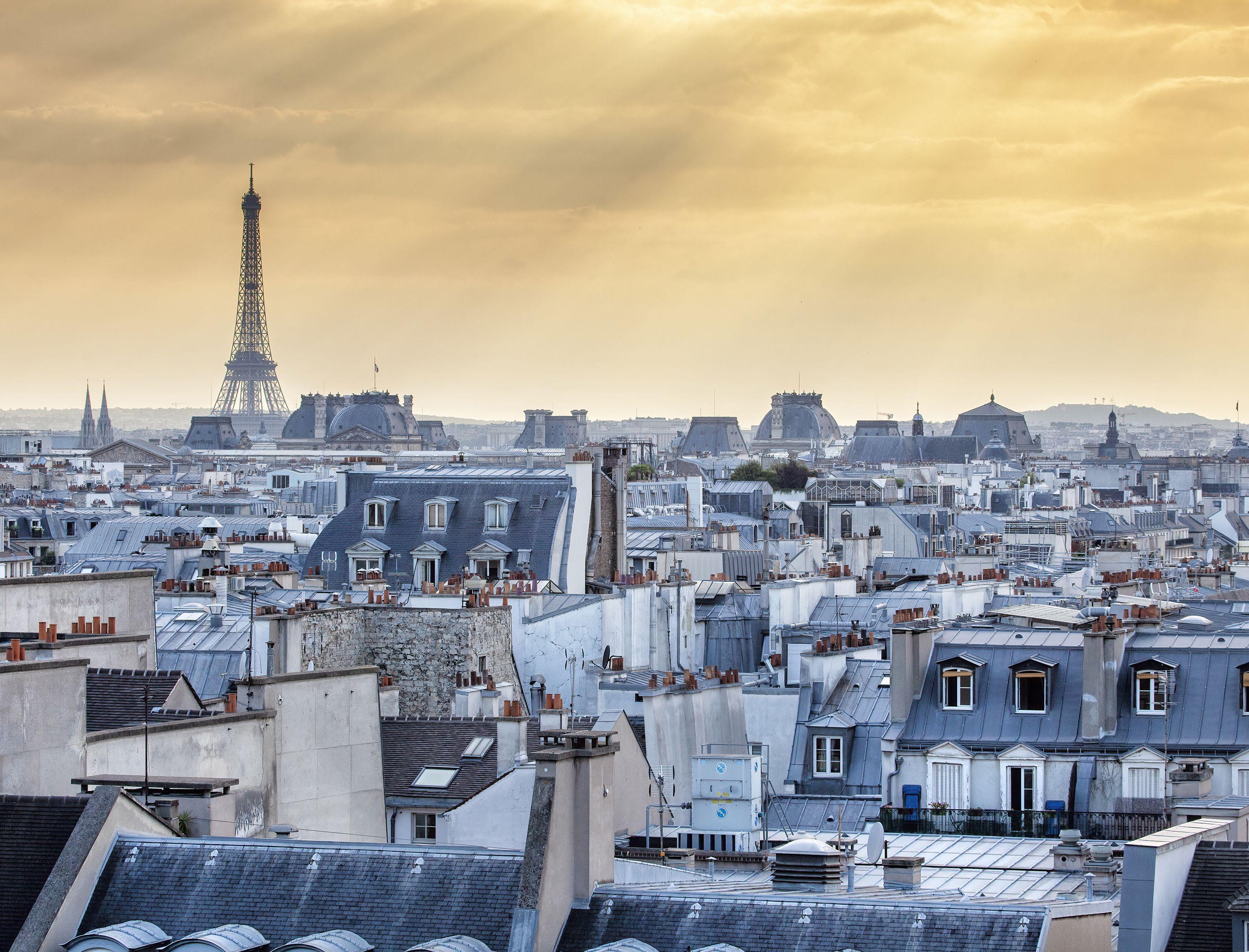 Fikry Botros Color Photograph - Parisian rooftops, Photograph, Archival Ink Jet