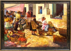 Market Place, Taxco Mexico, Oil Painting by Fil Mottola