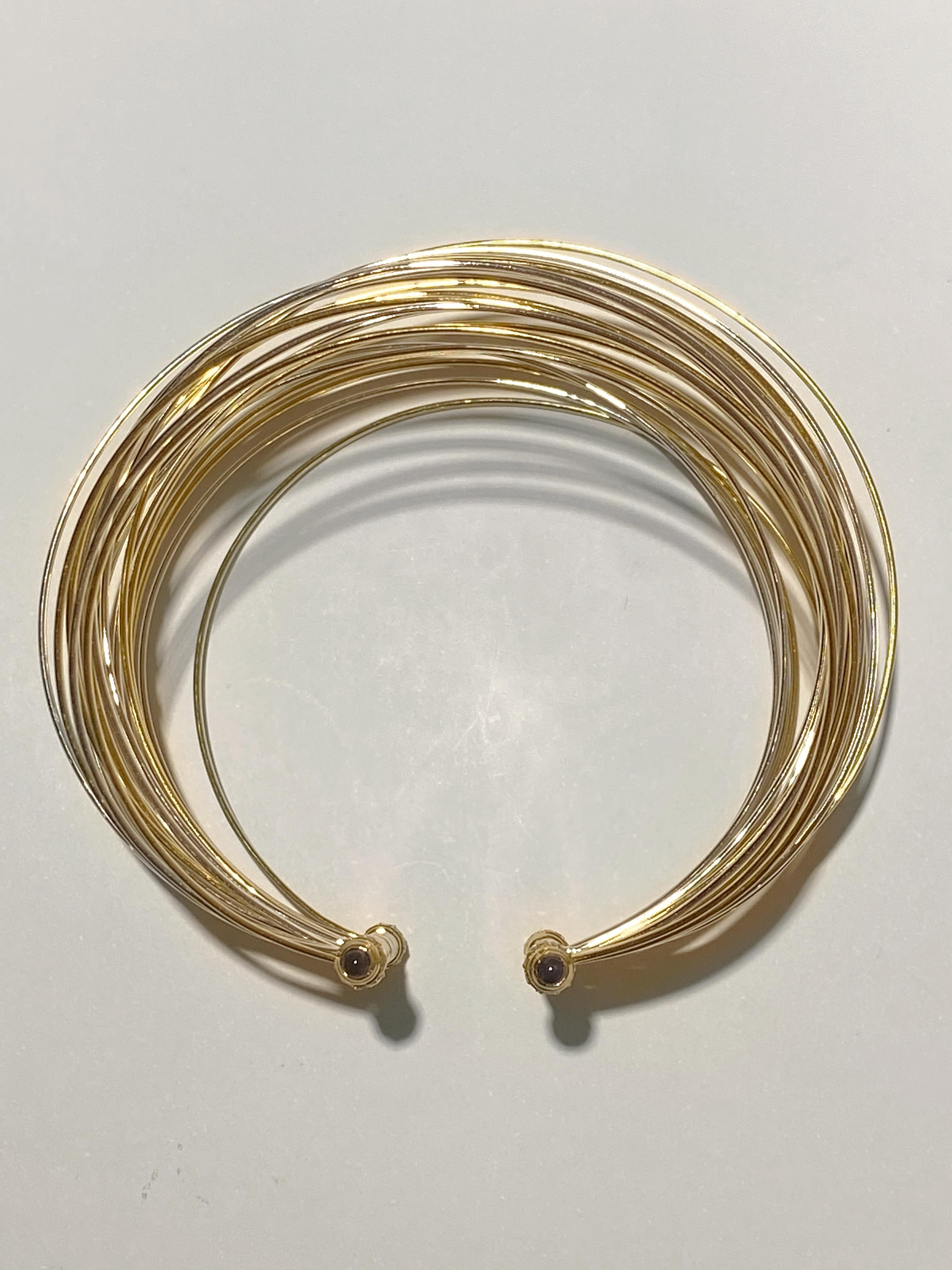 Women's or Men's SCAVIA Bracelet 21 Threads White Yellow Elastic Gold For Sale