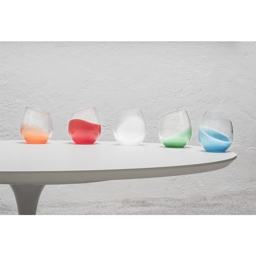 Fait main Verres Karim Rashid Fila du 21e siècle en verre de Murano de différentes couleurs en vente