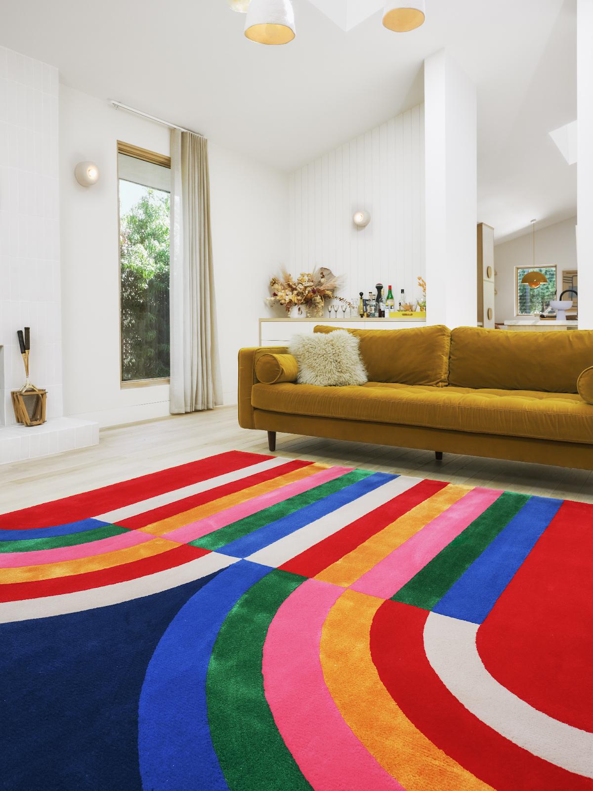 Hand-Crafted FILAMENT, Handtufted Wool and Vegan Silk Rug by Laura Niubó / Small For Sale
