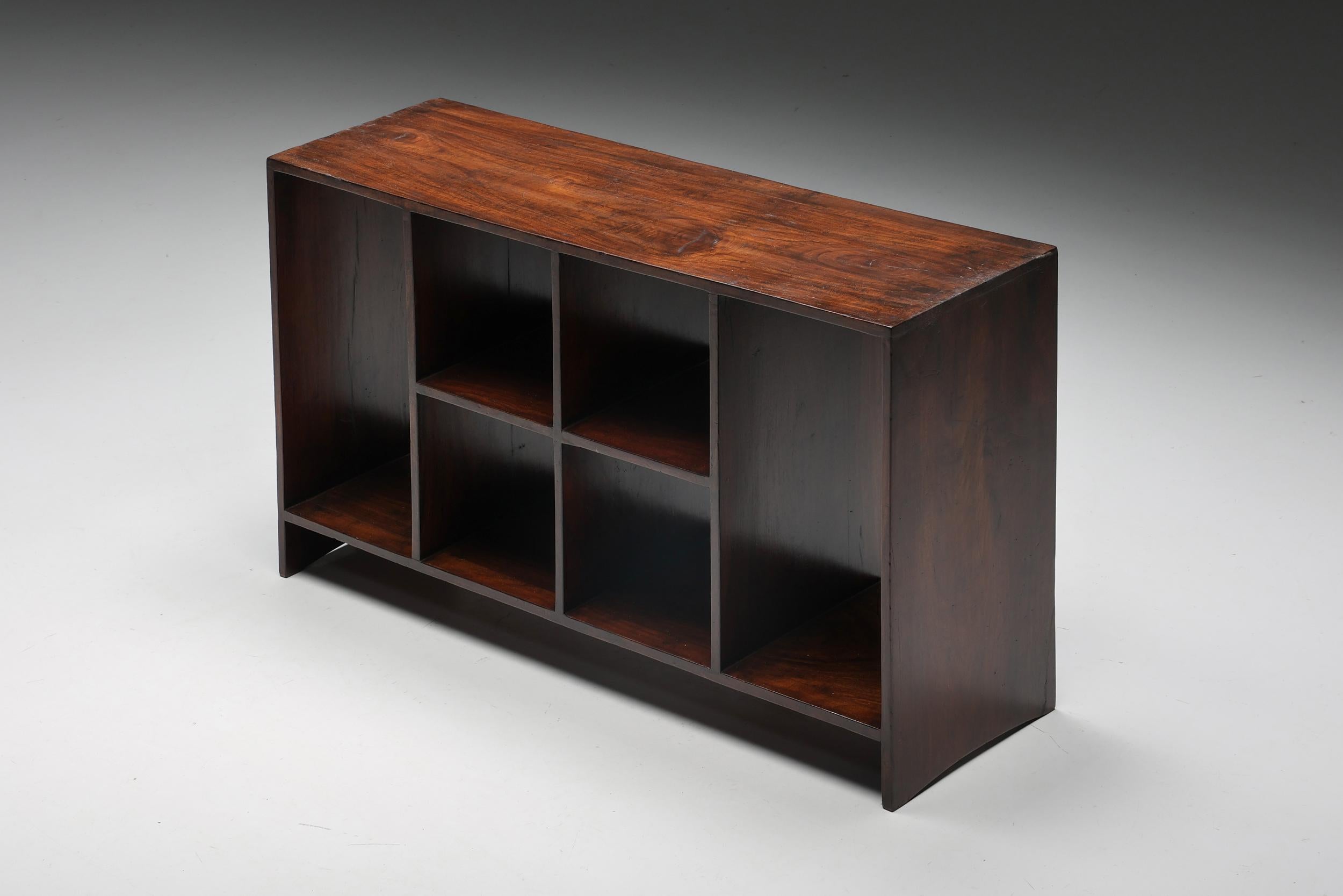 File Rack; Pierre Jeanneret; Le Corbusier; Low Cupboard; PJ-050202; Chandigarh; 1957; 1958; 1950s; India; Cabinet; Shelving Unit; Mid-Century Modern; Bookshelf; Sideboard; Room Divider;

This double-sided low cupboard, known as 