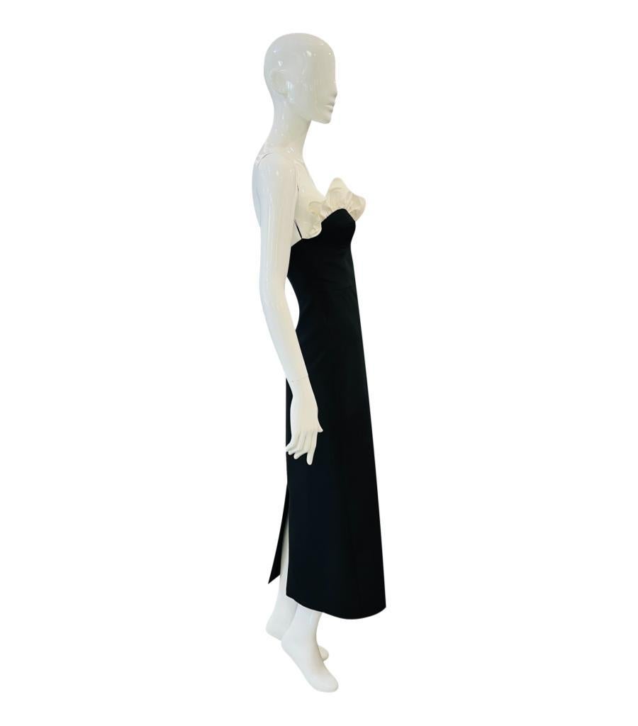 Filiarmi Strapless Dress With Silk Ruffle Neckline In Excellent Condition For Sale In London, GB