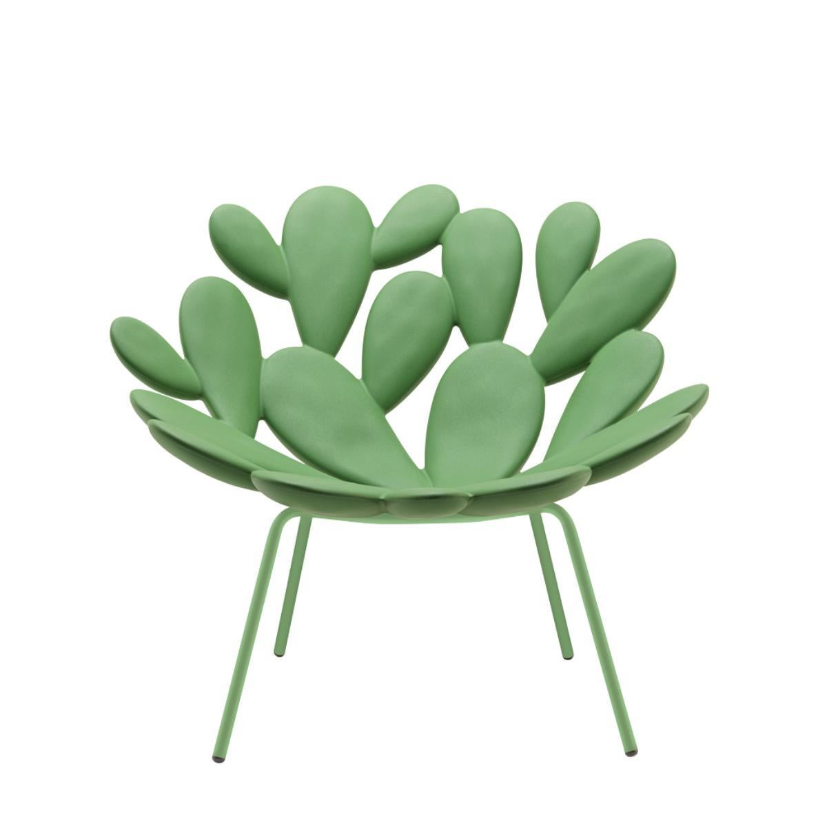 Filicudi lounge armchair, designed by Marcantonio, is able to recreate the Mediterranean magic in your everyday spaces. Inspired by the iconic profile of the prickly pear, evokes a magical place of holiday and wild nature. Suitable for indoor and