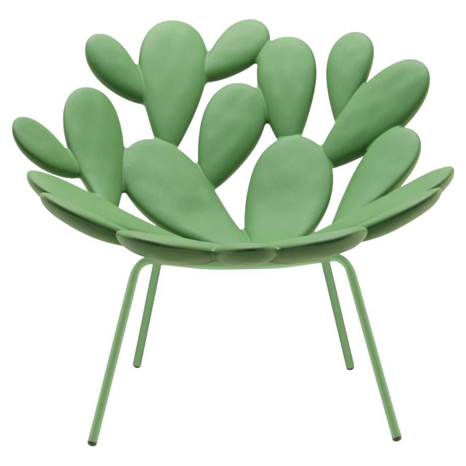 Filicudi Armchair Colored in Balsam Green Polyethylene & Steel by Marcantonio