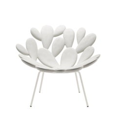 Filicudi Armchair Colored in White Polyethylene & Steel by Marcantonio