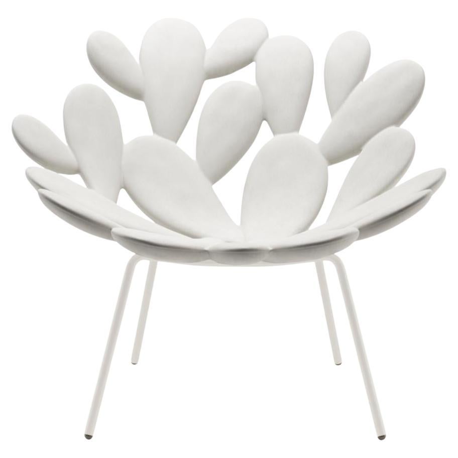 Filicudi Armchair Colored in White Polyethylene & Steel by Marcantonio