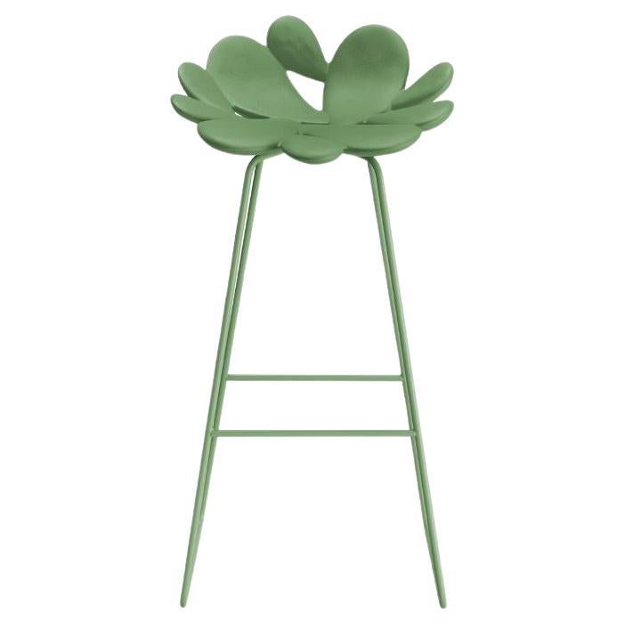 Filicudi Stool in Balsam Green Polyethylene & Steel by Marcantonio