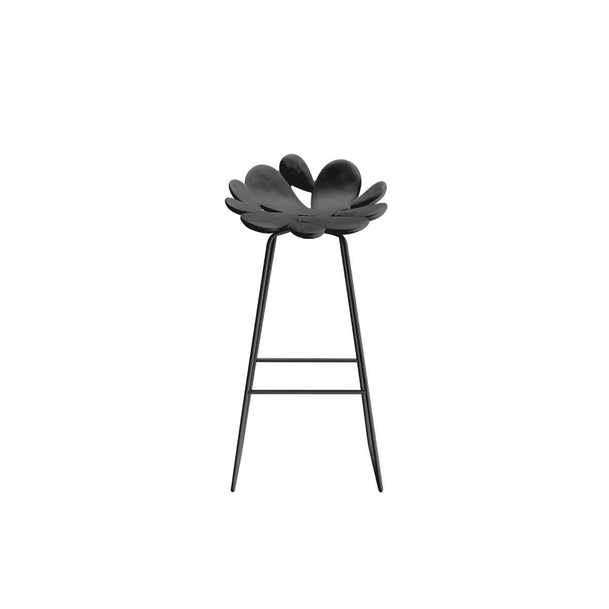 Tabouret Filicudi en polyéthylène noir et acier par MARCANTONIO Neuf - En vente à Brooklyn, NY