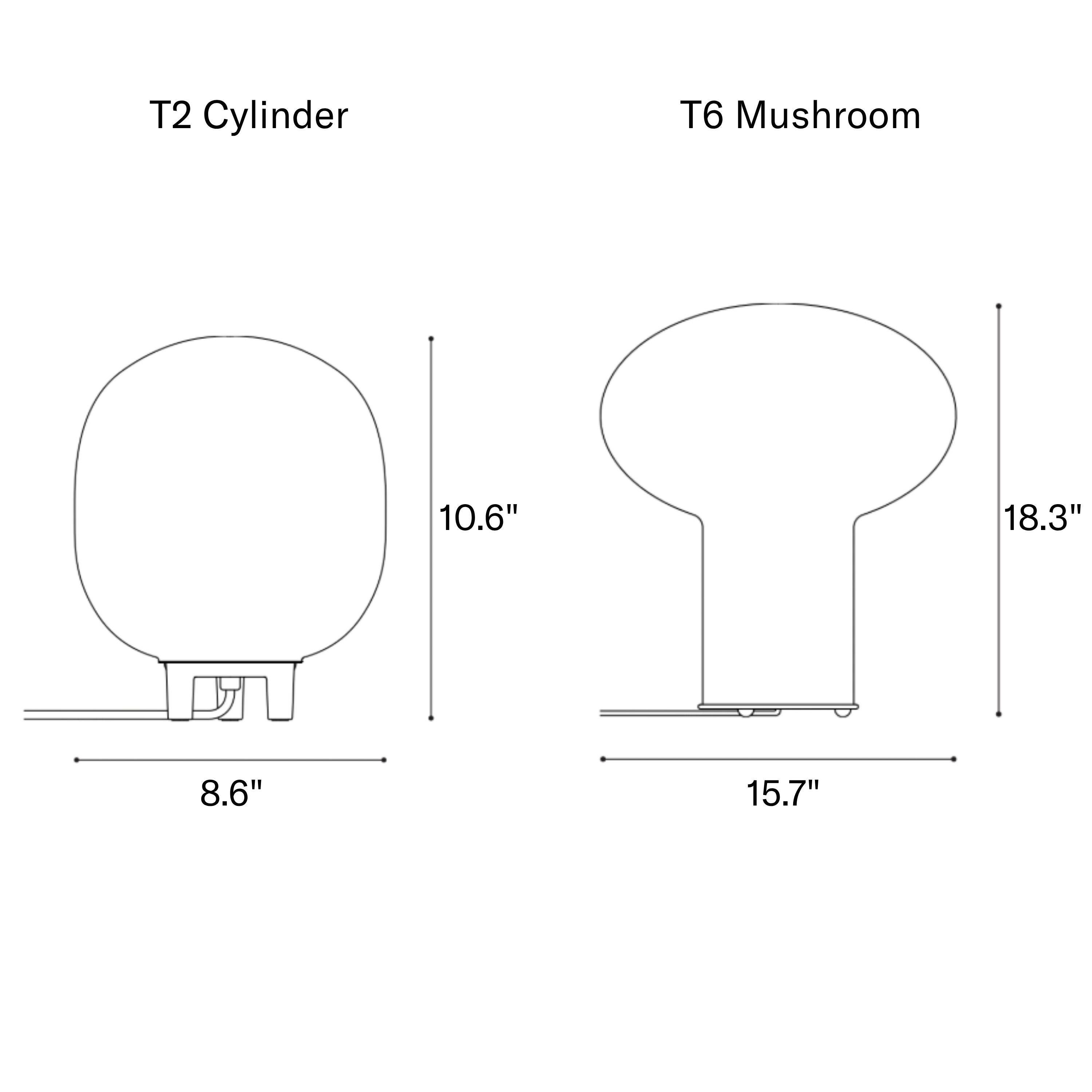 Lampe de table cylindrique 'Filigrana' en noir et verre opale pour Established & Sons en vente 13