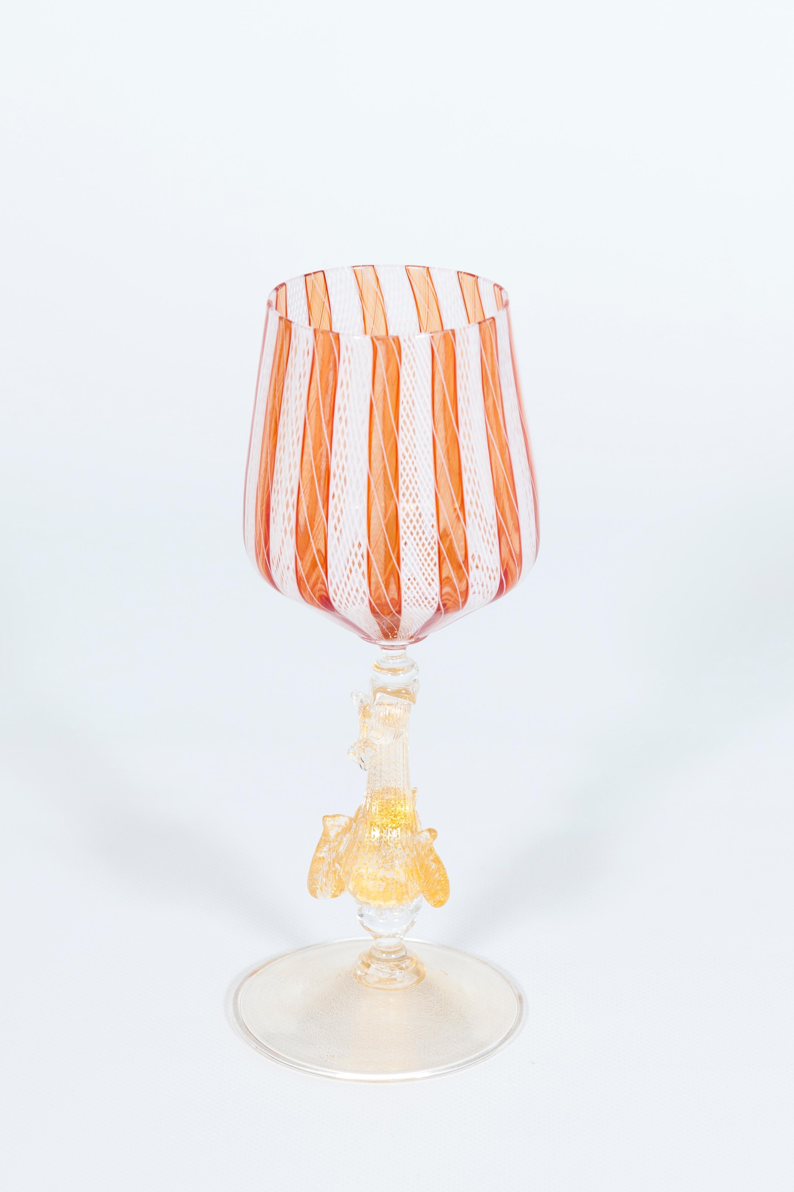 Filigrana Becher mit reinem Gold Aventurin Delphin Stiel Mitte 20. im Angebot 3