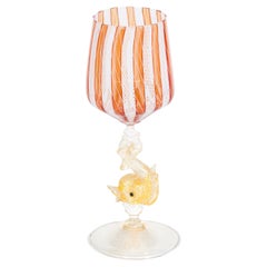 Filigrana Becher mit reinem Gold Aventurin Delphin Stiel Mitte 20.