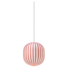 Filigrana Light S2 Cylinder Ø220 Red Canes Pendant Light By Established & Sons