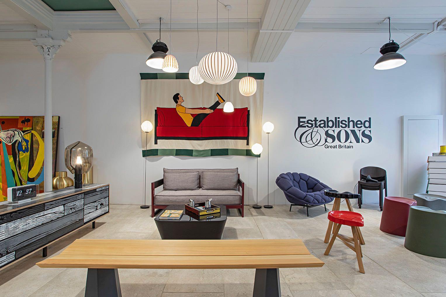 XXI secolo e contemporaneo Filigrana Light S4 Ellipse Ø450 Black Canes Pendant Light by Established & Sons in vendita