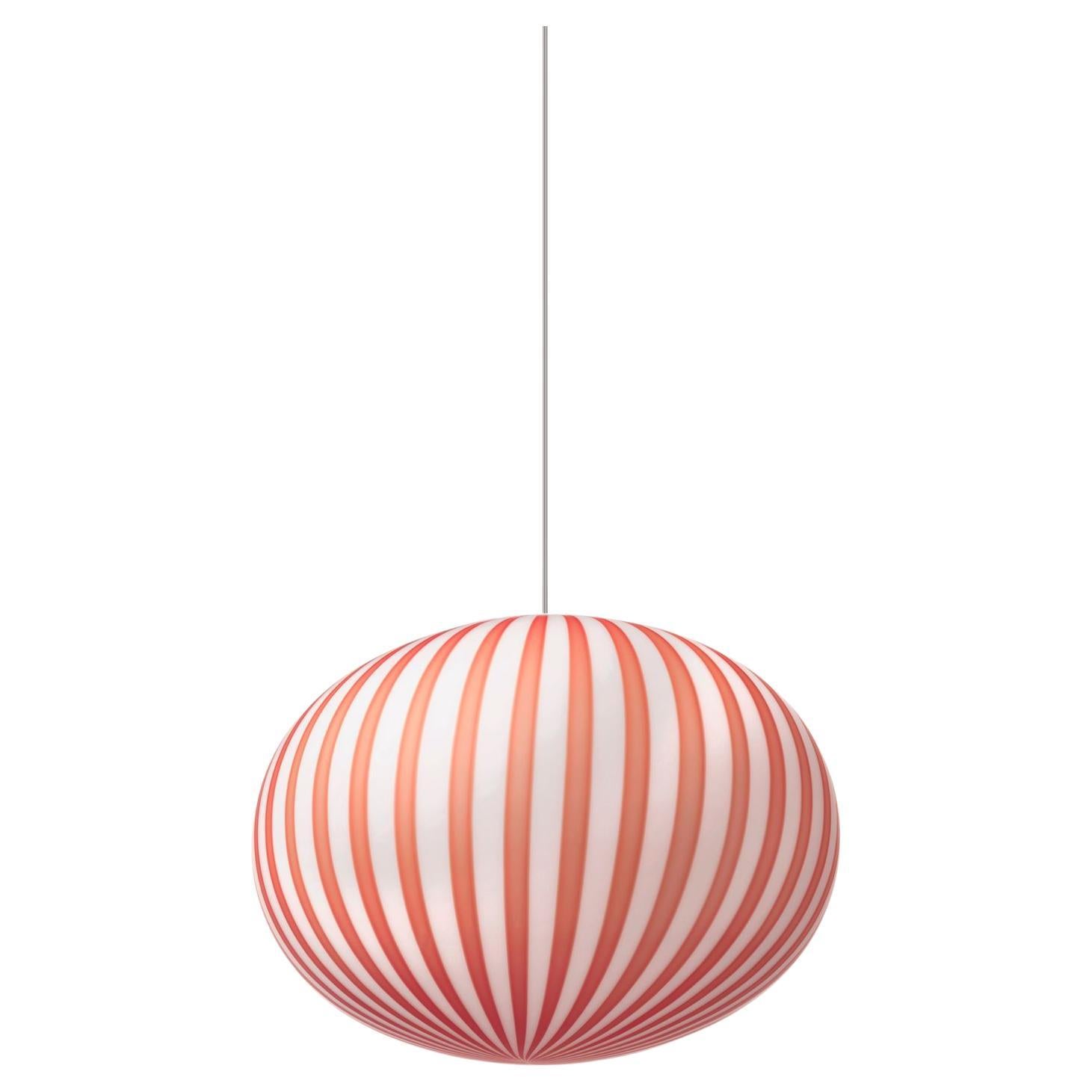 Filigrana Light S4 Ellipse Ø450 Red Canes Pendant Light by Established & Sons For Sale
