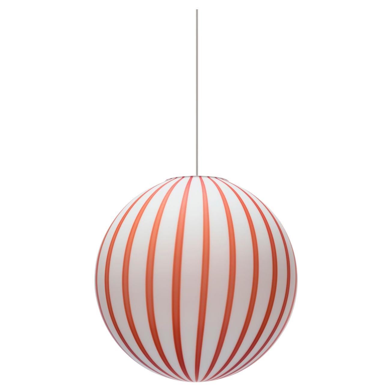 Filigrana Light S5 Globe Ø500 Red Canes Pendant Light by Established & Sons