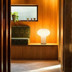 Filigrana" Tischleuchte aus blauem Pilz und Opalglas für Established & Sons