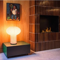 Filigrana" Pilz-Tischleuchte in Rot und Opalglas für Established & Sons