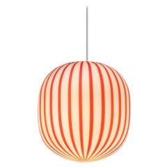 Lámpara cilíndrica 'Filigrana' S2 en vidrio soplado rojo y opal para Established & Sons