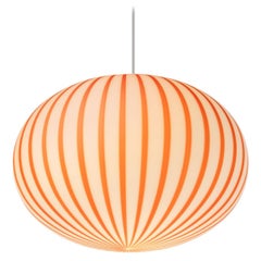 Lámpara "Filigrana" S3 Elipse de vidrio soplado rojo y ópalo para Established & Sons