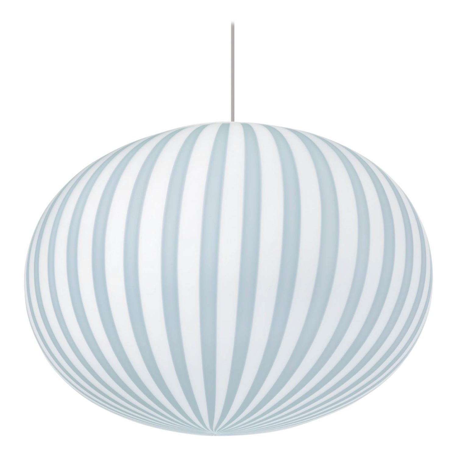 Lámpara "Filigrana" S4 Elipse de cristal soplado azul y ópalo para Established & Sons