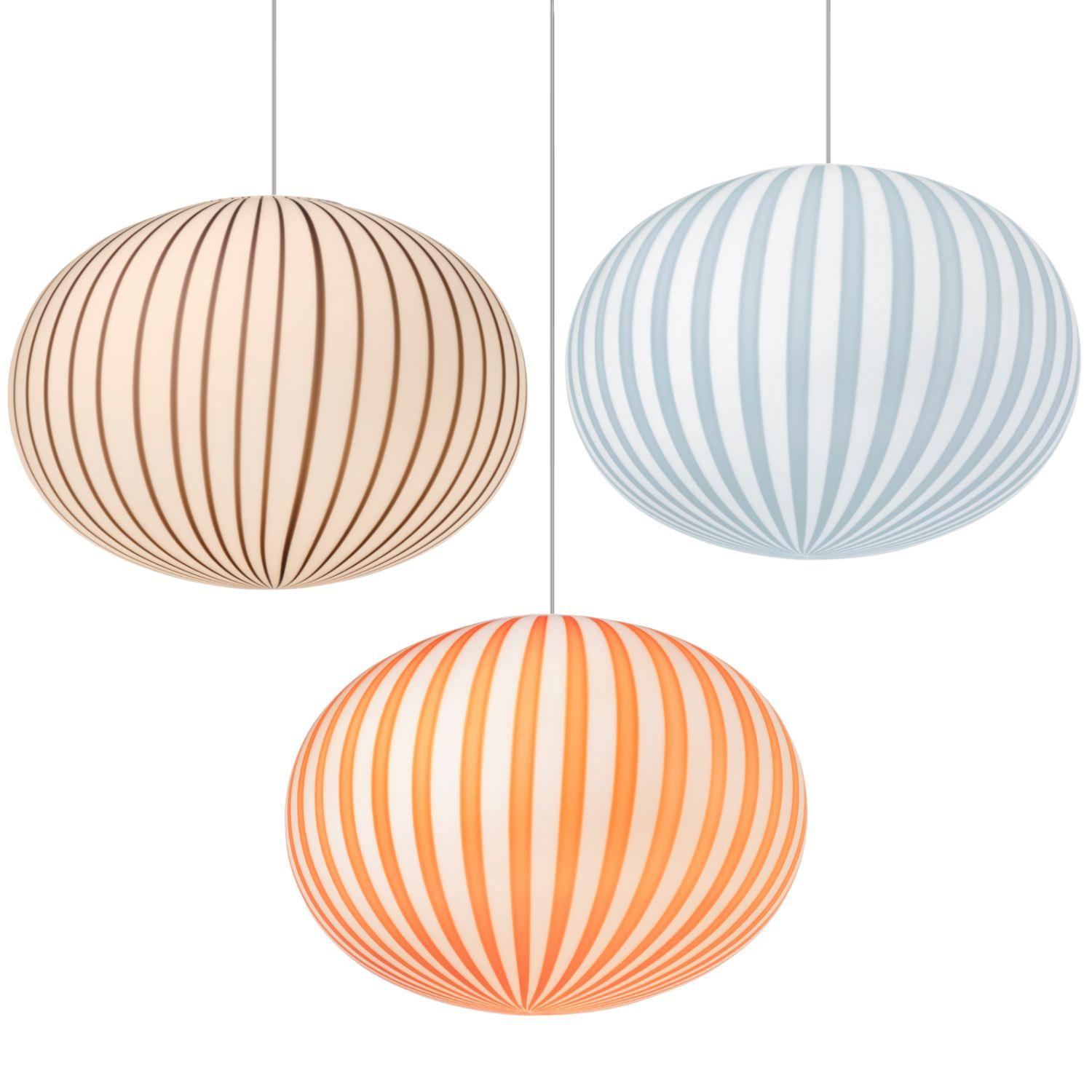 Mid-Century Modern 'Filigrana' S4 Ellipse Lamp in Blue and Opal Blown Glass for Established & Sons For Sale