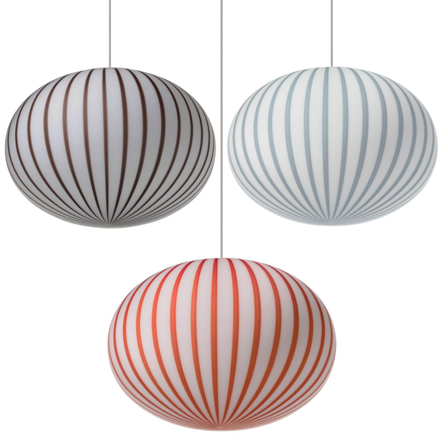 Etched 'Filigrana' S4 Ellipse Lamp in Blue and Opal Blown Glass for Established & Sons For Sale