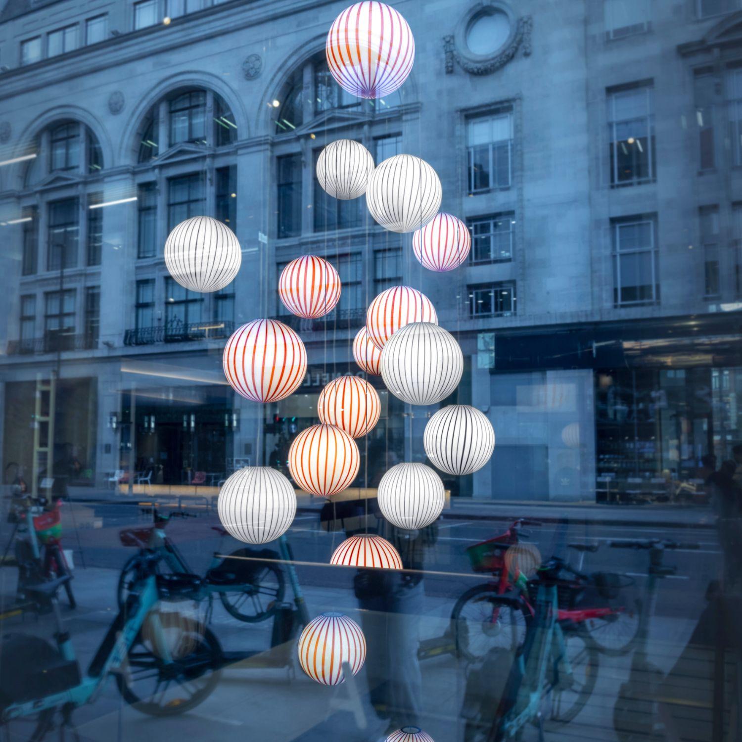 'Filigrana' S4 Ellipse Lamp in Blue and Opal Blown Glass for Established & Sons For Sale 3