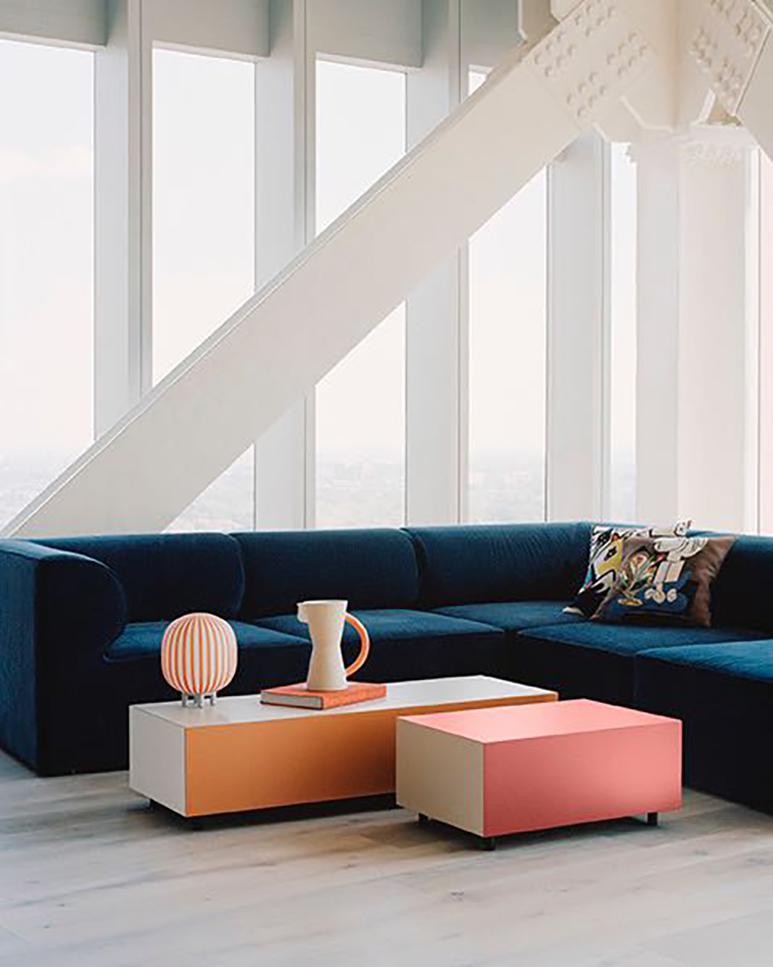 XXIe siècle et contemporain Filigrana T2 Cylinder Blue Canes Dimmable Light by Established & Sons en vente