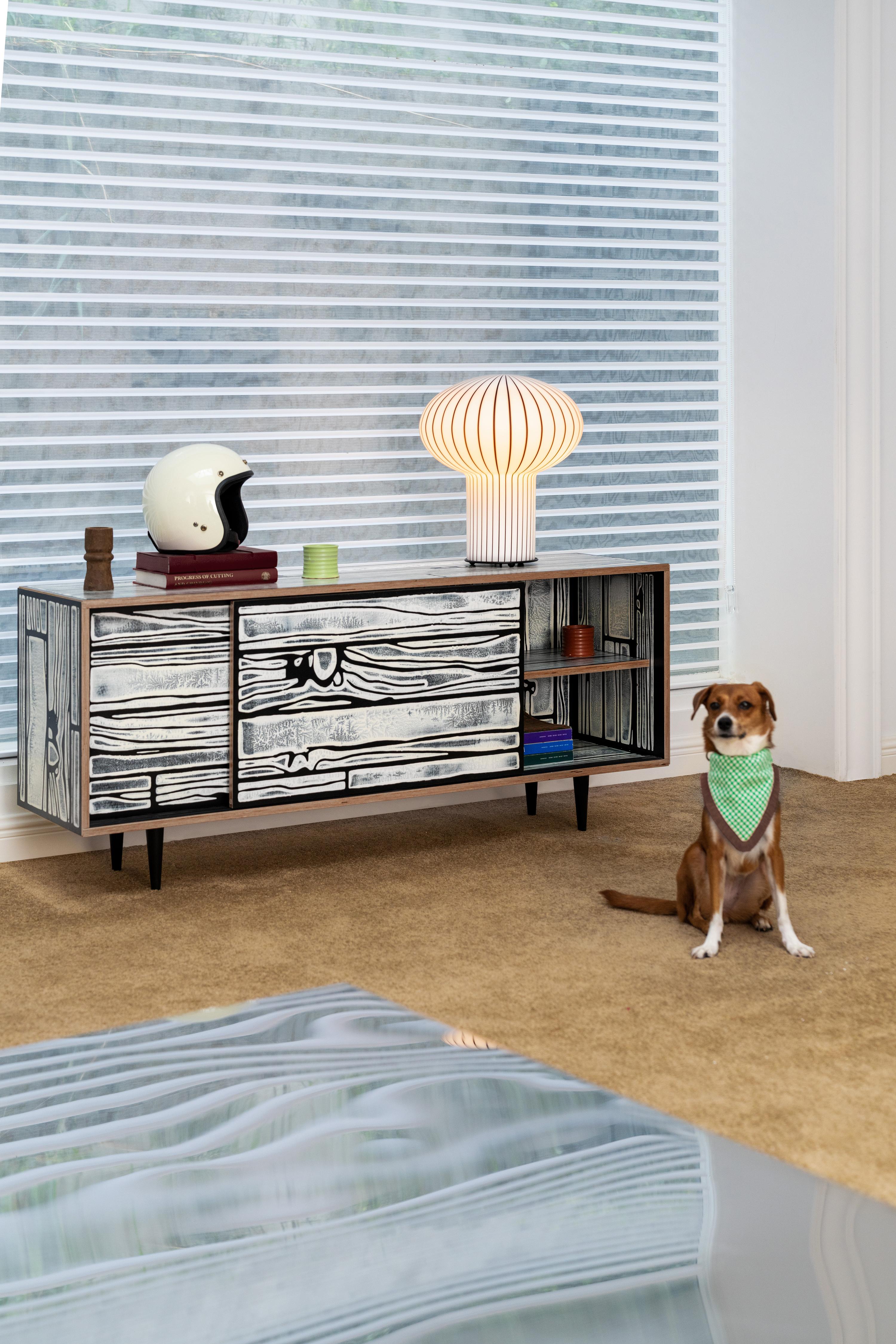 Filigrana T6 Mushroom Red Canes Dimmable Light by Established & Sons In New Condition For Sale In Beverly Hills, CA