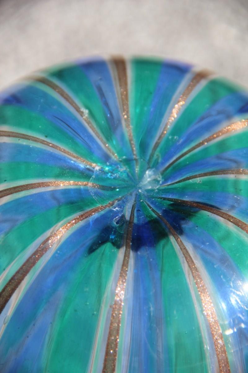 Vaso Filigrana in vetro artistico di Murano multicolore stile Venini 1960s Design Italiano in vendita 3