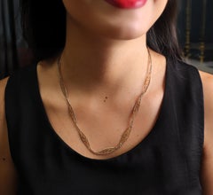 Collier à chaîne en or rose 18kt filigrané Circa 1900