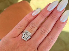 Filigree Art Deco Diamond Ring 14K White Gold