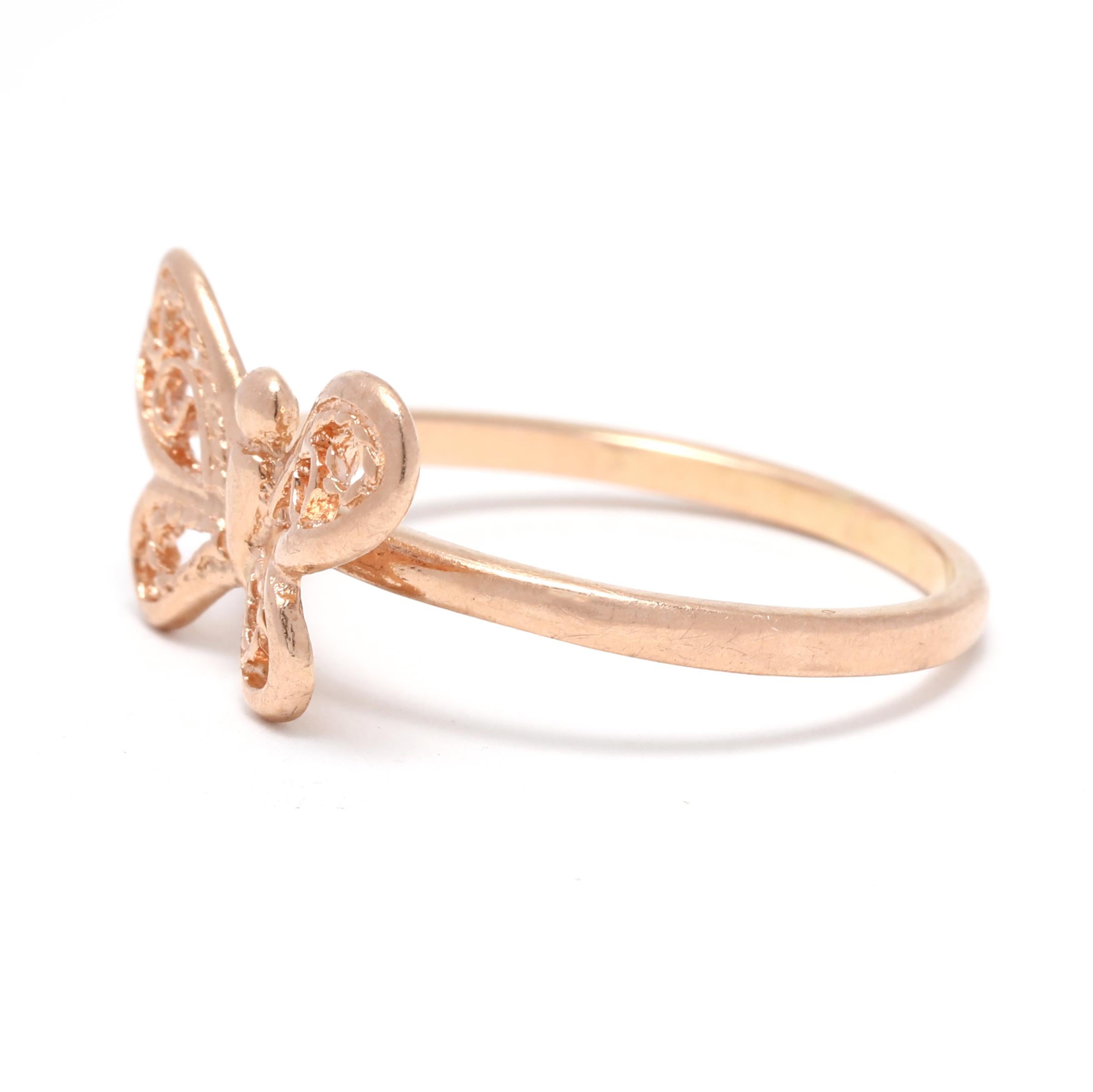 butterfly filigree ring