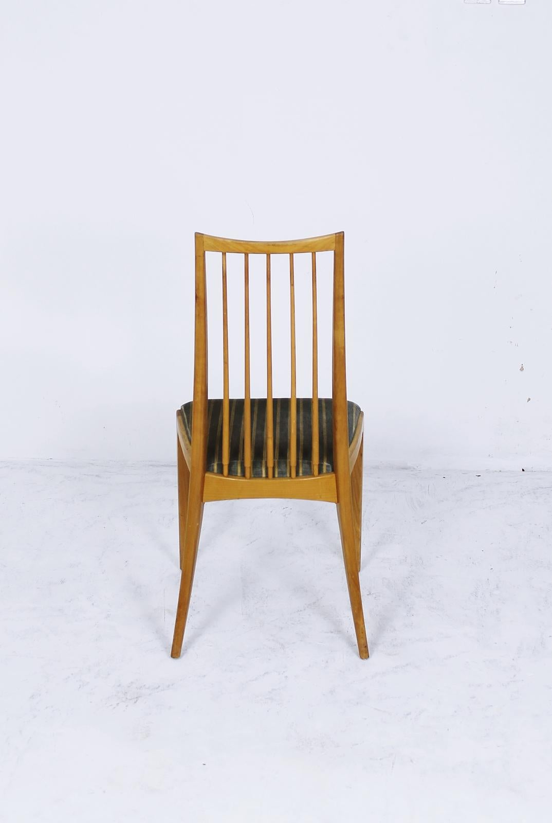 Velvet Filigree Chairs by Ernst Martin Dettinger for Lübke, Germany, 1960s For Sale
