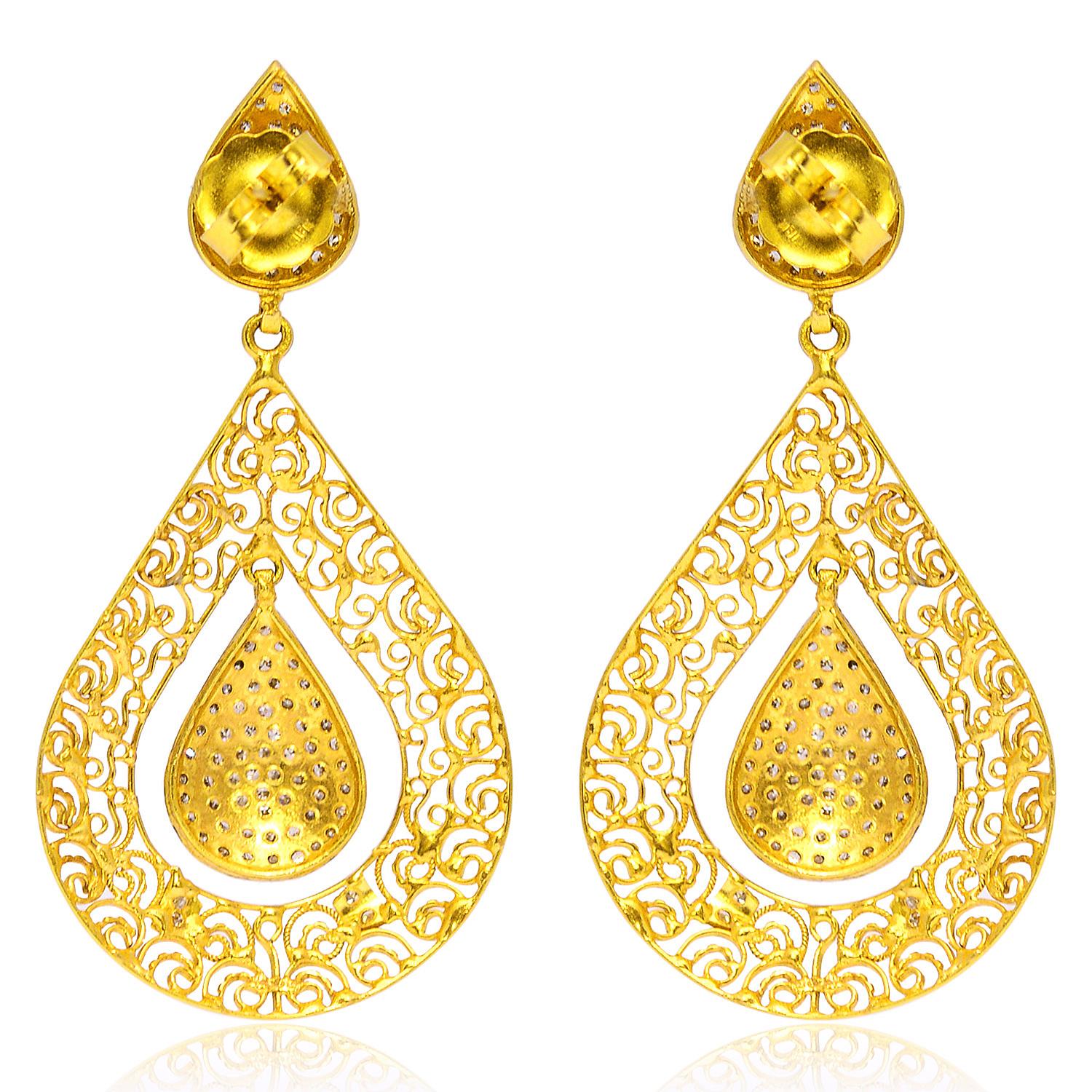 filigree hoop earrings gold