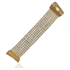 Filigree Gold Star Multi Row Bracelet