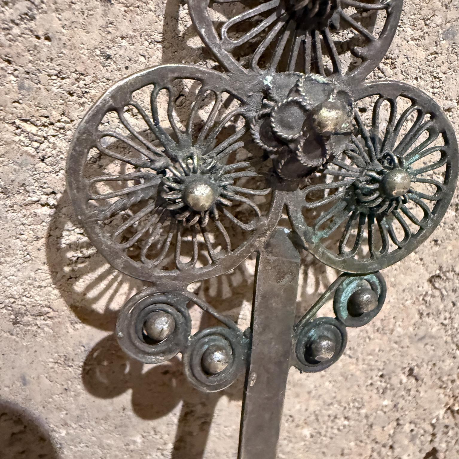 Patinated Filigree Hair Pin Bobby Pin Silver plated Letter Opener For Sale