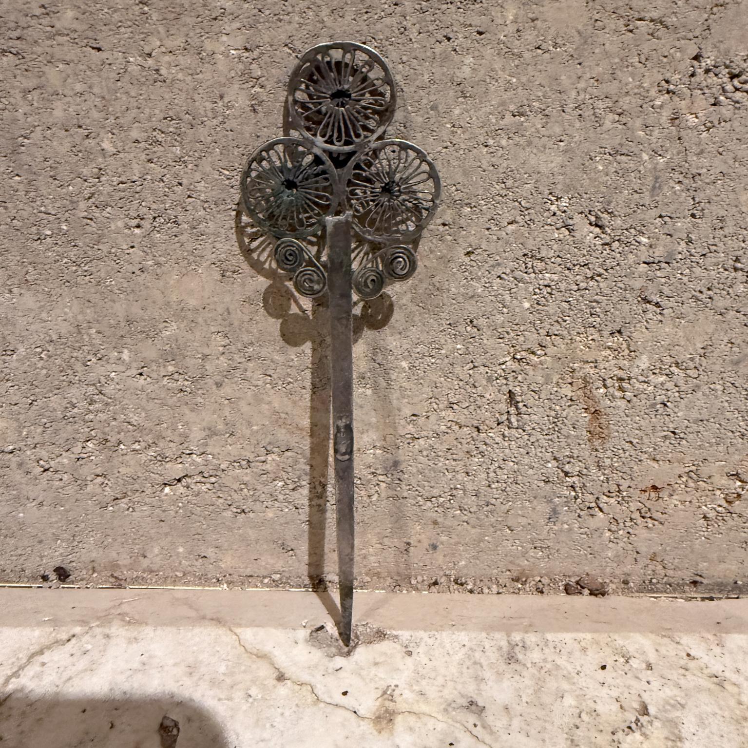 Filigree Hair Pin Bobby Pin Silver plated Letter Opener In Fair Condition For Sale In Chula Vista, CA