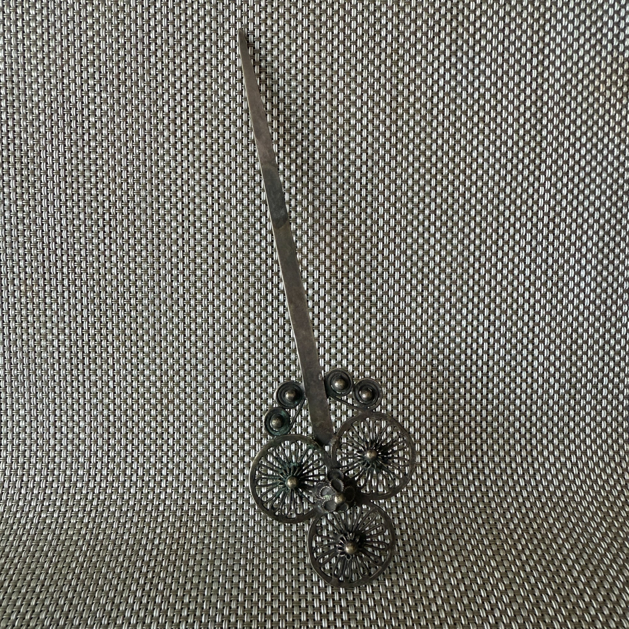 Spilla per capelli in filigrana Bobby Pin Placcato argento Tagliacarte