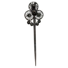 Filigree Hair Pin Bobby Pin Silver plated Letter Opener