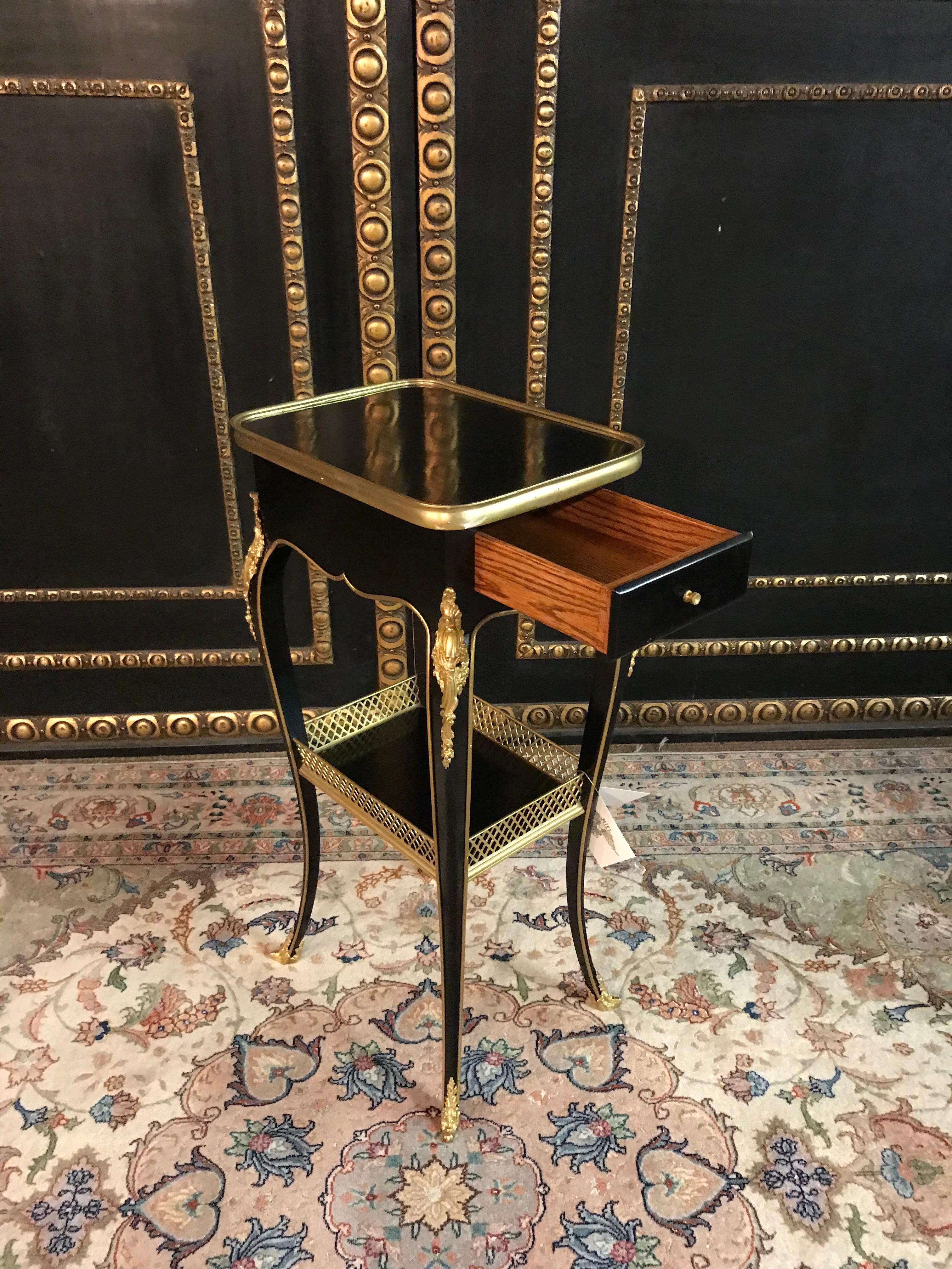 Filigree Side Table in Louis Seize Style after Henry Dasson, Paris 6