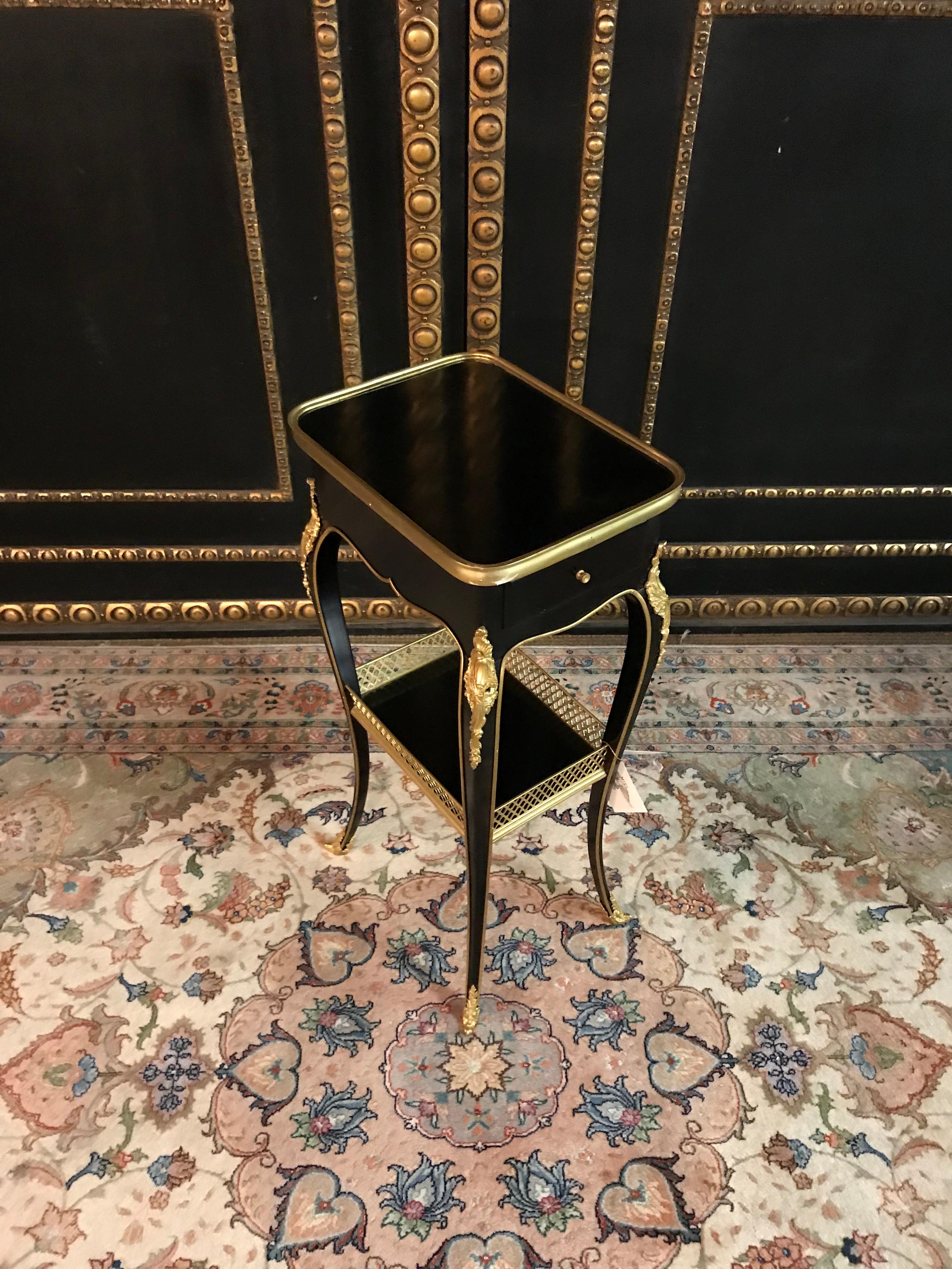 German Filigree Side Table in Louis Seize Style after Henry Dasson, Paris