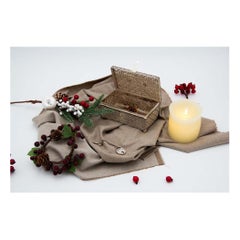 Filigree silver jewelry box with padlock and security key